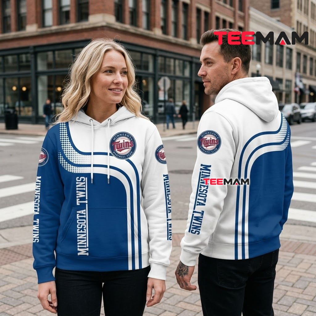 Minnesota Twins All Over Print 3D Hoodie Curve Stripe Dot Pattern Back Minnesota Twins All Over Print 3D Hoodie Curve Stripe Dot Pattern Back