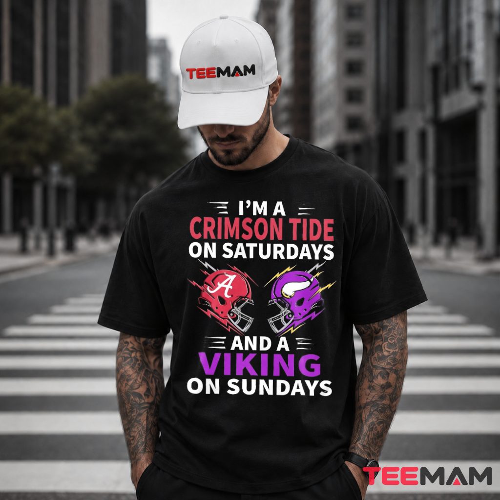 Minnesota Vikings Alabama Crimson Tide Saturday Sunday T-Shirt