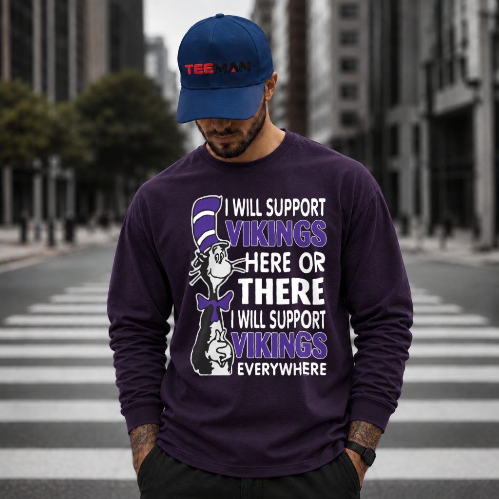 Minnesota Vikings Cat In The Hat Long Sleeve Minnesota Vikings Cat In The Hat Long Sleeve