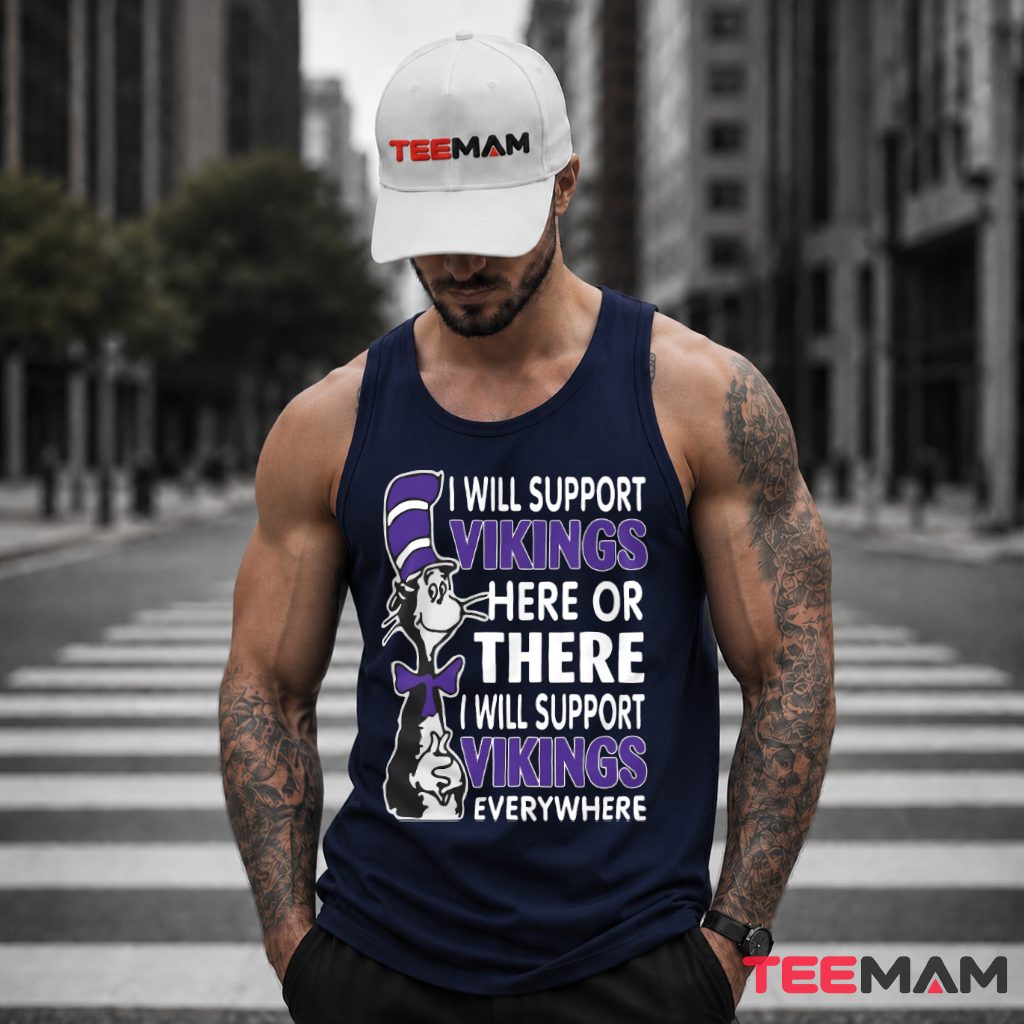 Minnesota Vikings Cat In The Hat Tank Top Minnesota Vikings Cat In The Hat Tank Top