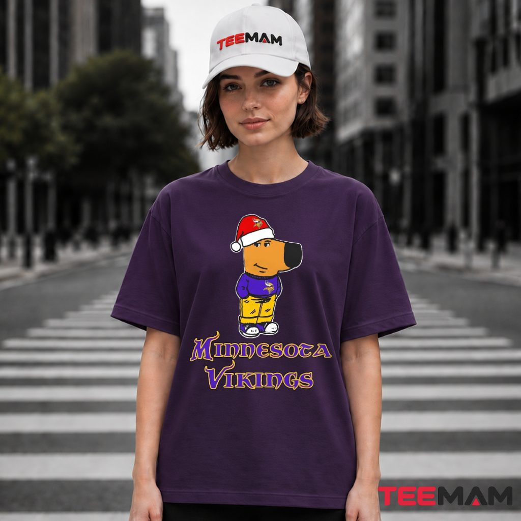 Minnesota Vikings Chill Guy Santa T-Shirt