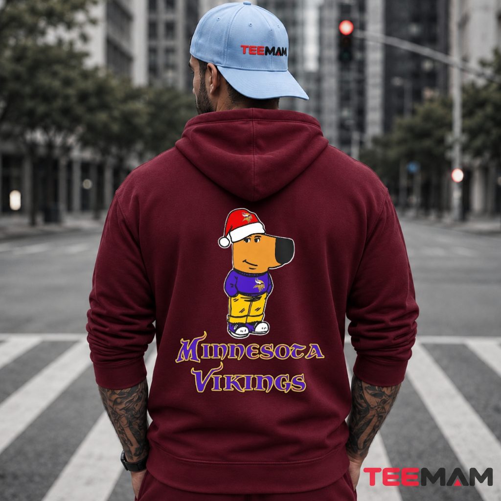 Minnesota Vikings Chill Guy Santa Hoodie Minnesota Vikings Chill Guy Santa Hoodie