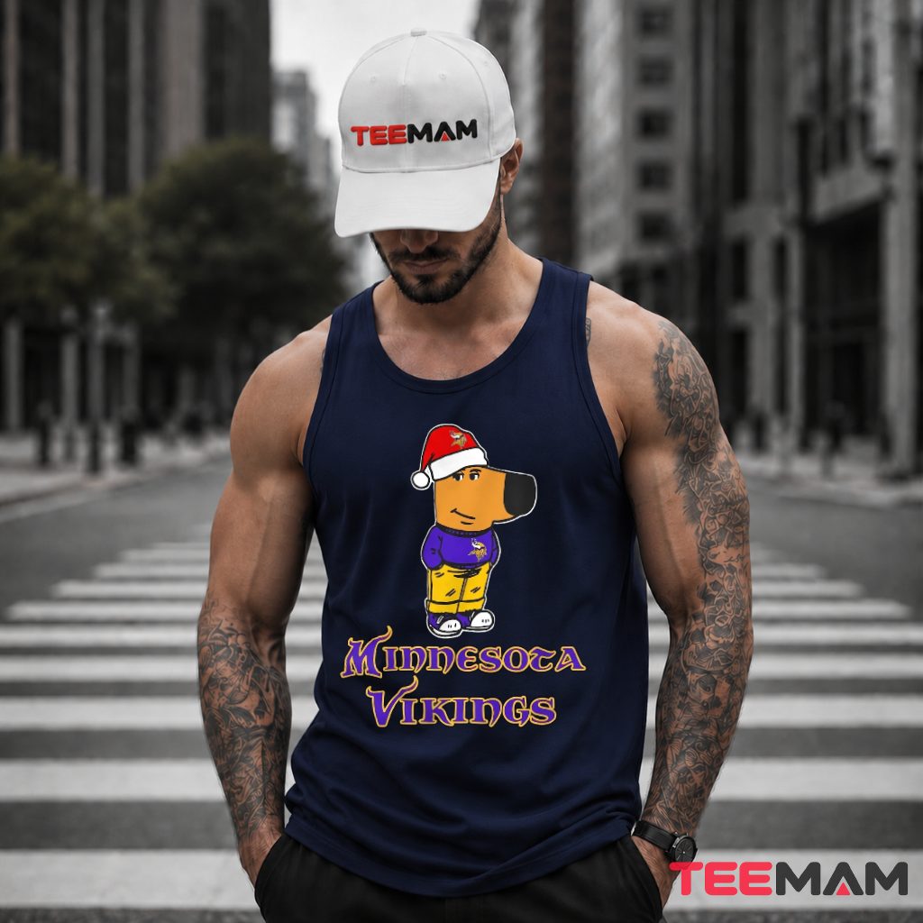 Minnesota Vikings Chill Guy Santa Tank Top Minnesota Vikings Chill Guy Santa Tank Top