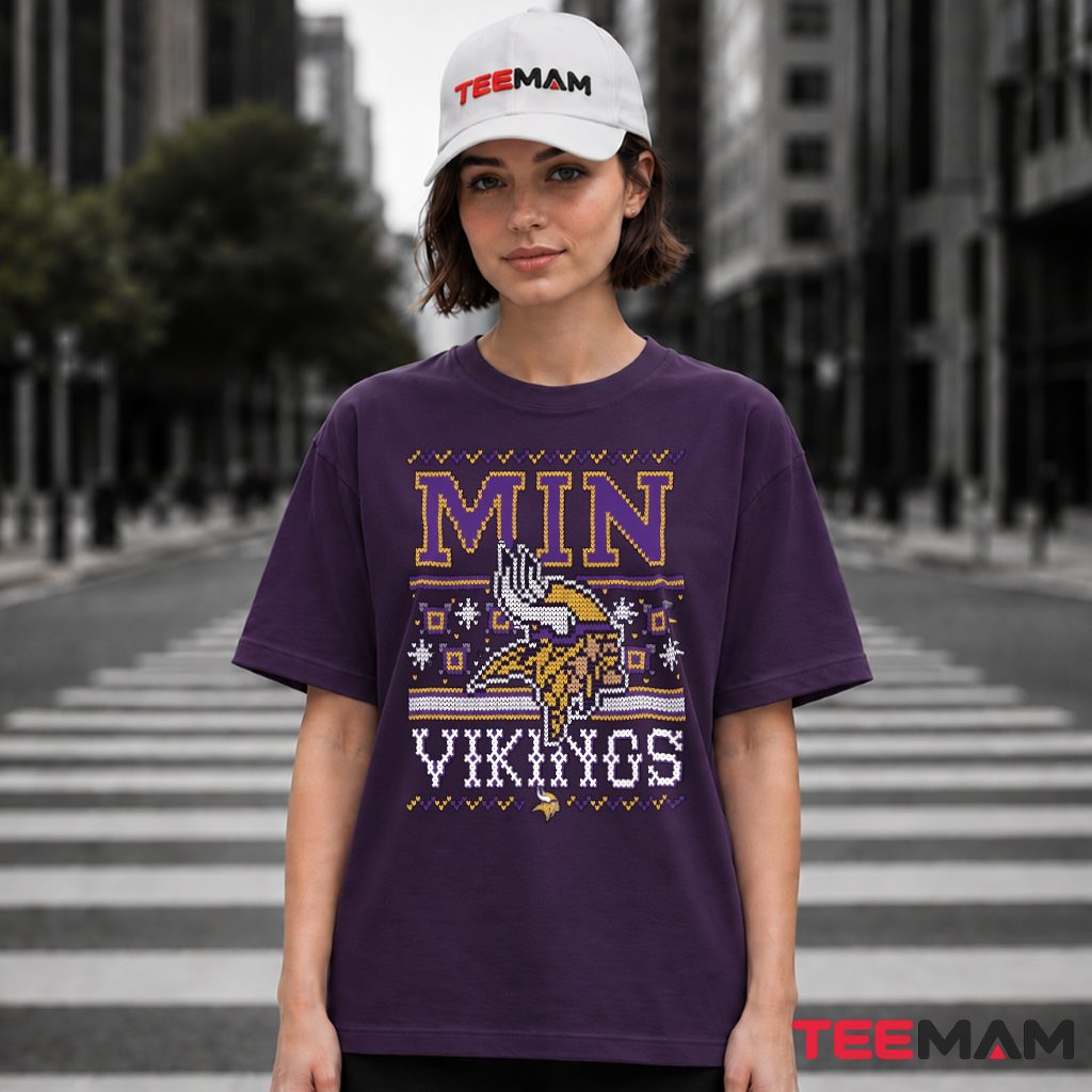 Minnesota Vikings Christmas Ugly Pattern T-Shirt