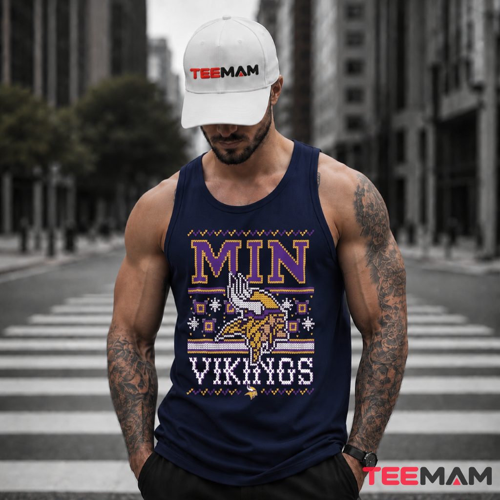 Minnesota Vikings Christmas Ugly Pattern Tank Top Minnesota Vikings Christmas Ugly Pattern Tank Top