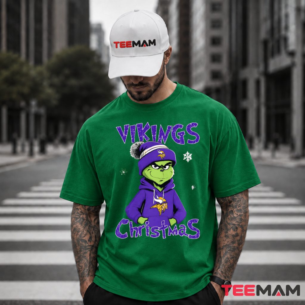 Minnesota Vikings Grinch Hoodie Christmas T-Shirt