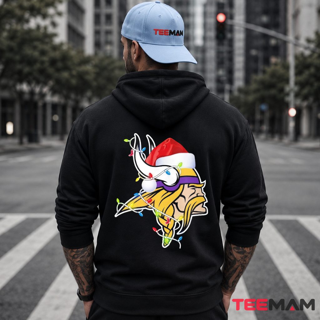 Minnesota Vikings Logo Christmas Lights Hoodie Minnesota Vikings Logo Christmas Lights Hoodie