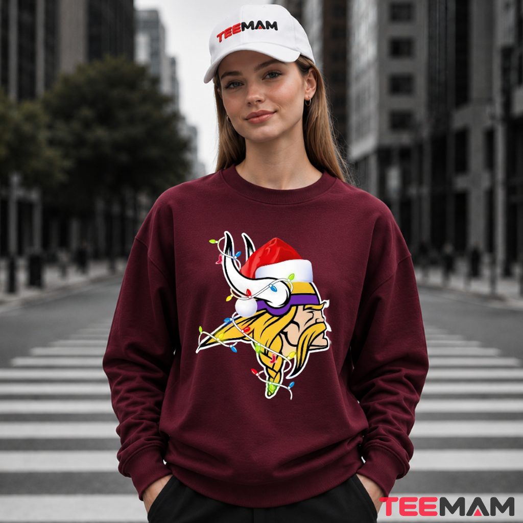 Minnesota Vikings Logo Christmas Lights Long Sleeve Minnesota Vikings Logo Christmas Lights Long Sleeve