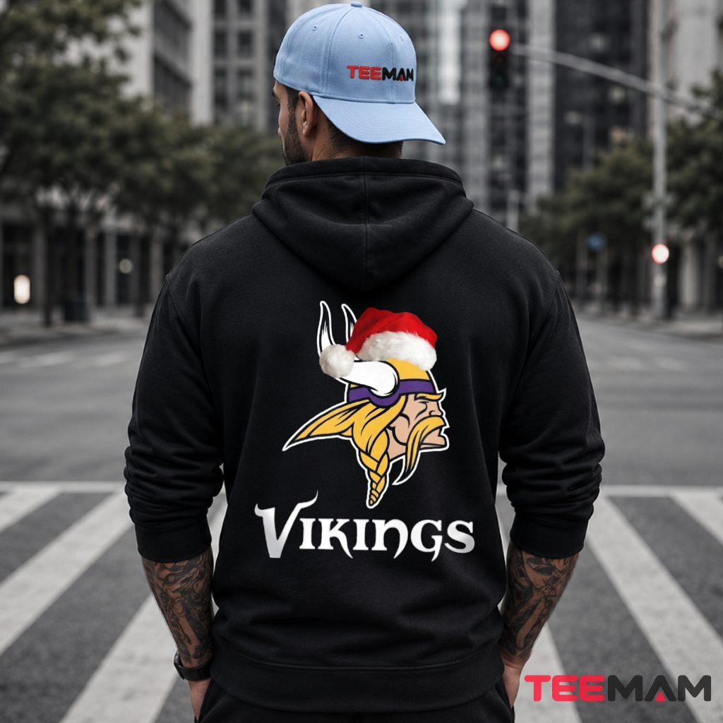 Minnesota Vikings Logo Santa Hat Hoodie Minnesota Vikings Logo Santa Hat Hoodie