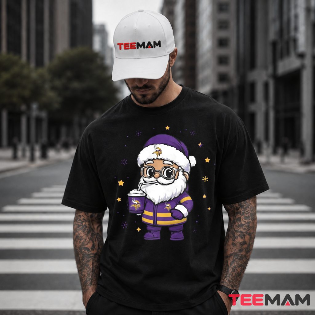 Minnesota Vikings Santa Coffee Cup T-Shirt