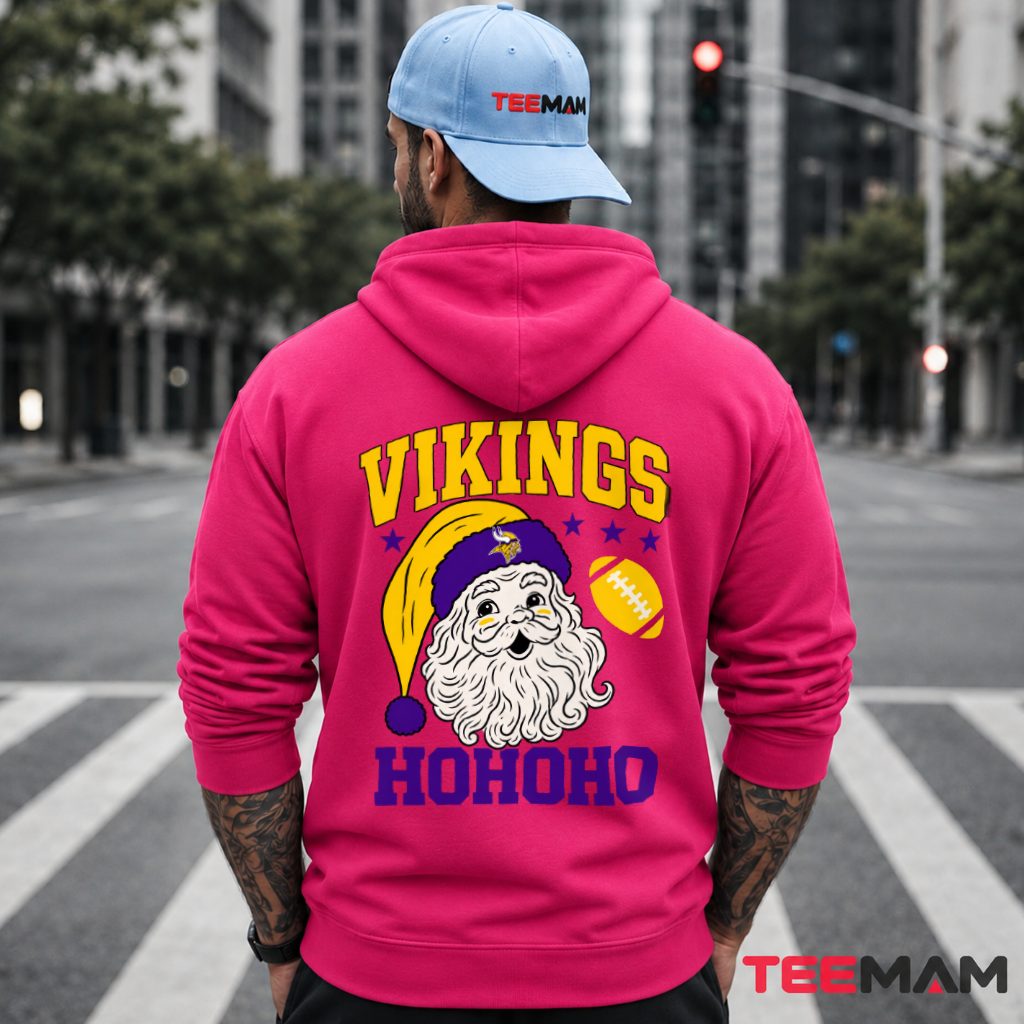 Minnesota Vikings Santa Ho Ho Ho Hoodie Minnesota Vikings Santa Ho Ho Ho Hoodie