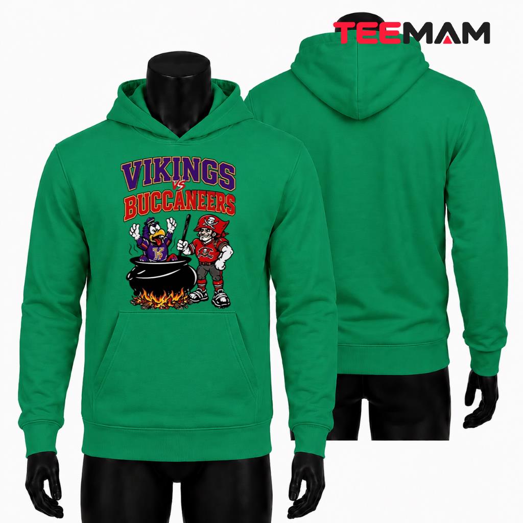 Minnesota Vikings Vs Tampa Bay Buccaneers Cauldron Mascot Hoodie Minnesota Vikings Vs Tampa Bay Buccaneers Cauldron Mascot Hoodie