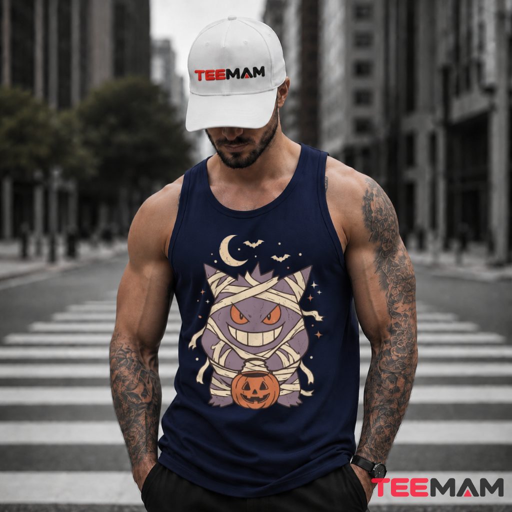 Mummy Halloween Wrap Gengar Grin Pumpkin Pail Pokemon Tank Top Mummy Halloween Wrap Gengar Grin Pumpkin Pail Pokemon Tank Top