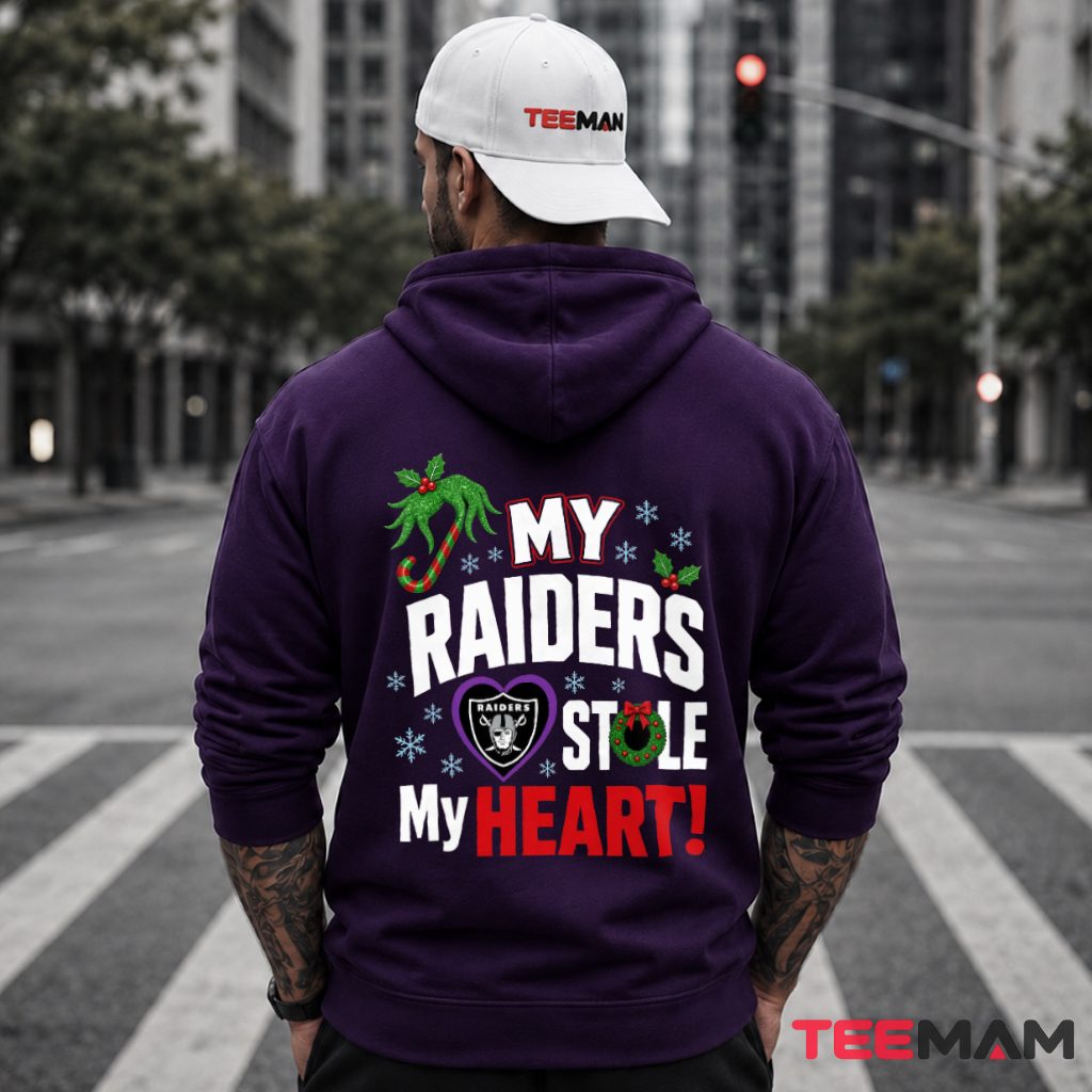 My Raiders Stole My Heart Christmas Hoodie My Raiders Stole My Heart Christmas Hoodie