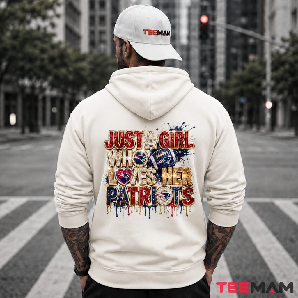 New England Patriots Bling Girl Loves Hoodie New England Patriots Bling Girl Loves Hoodie