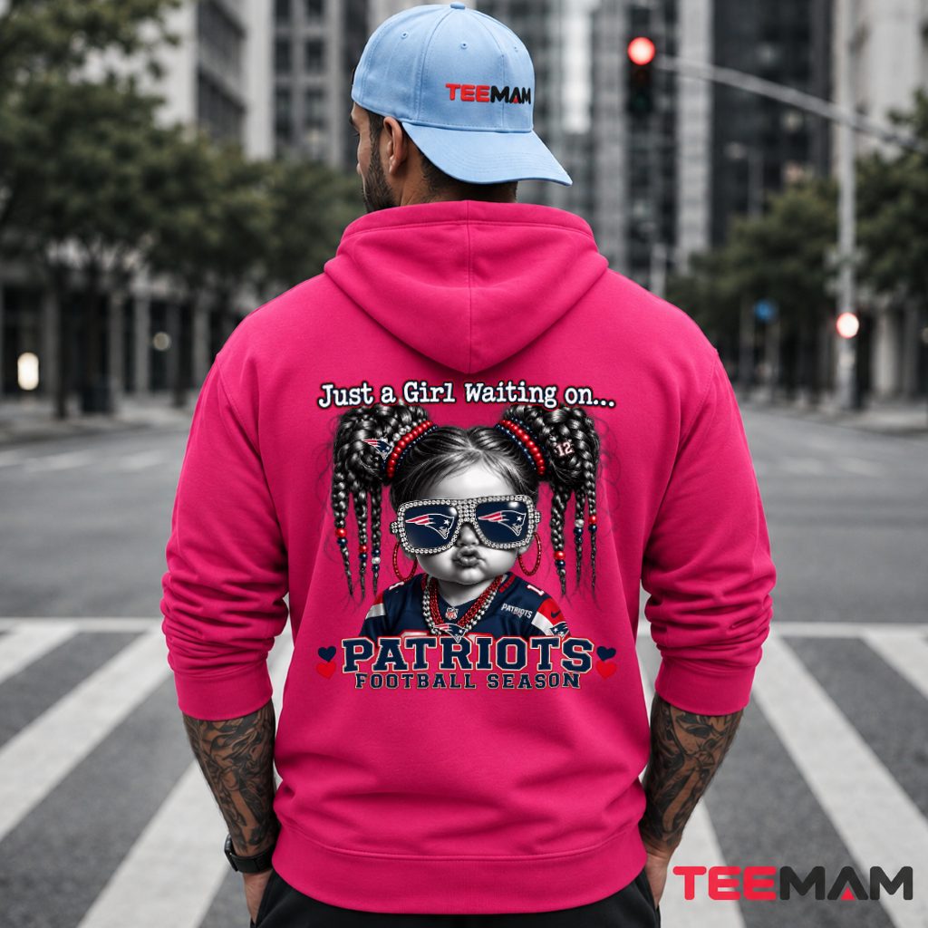 New England Patriots Girl Football Season Hoodie New England Patriots Girl Football Season Hoodie