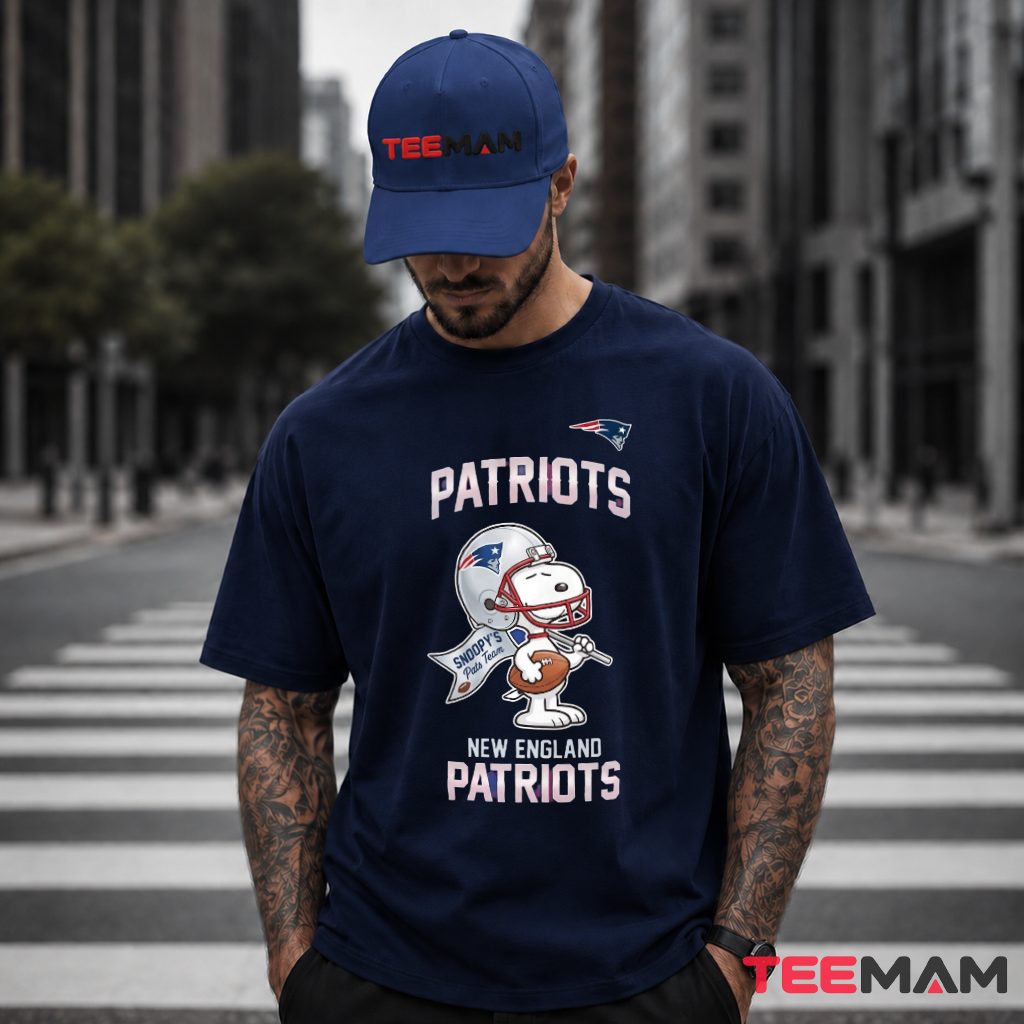 New England Patriots Snoopy Pats Team T-Shirt
