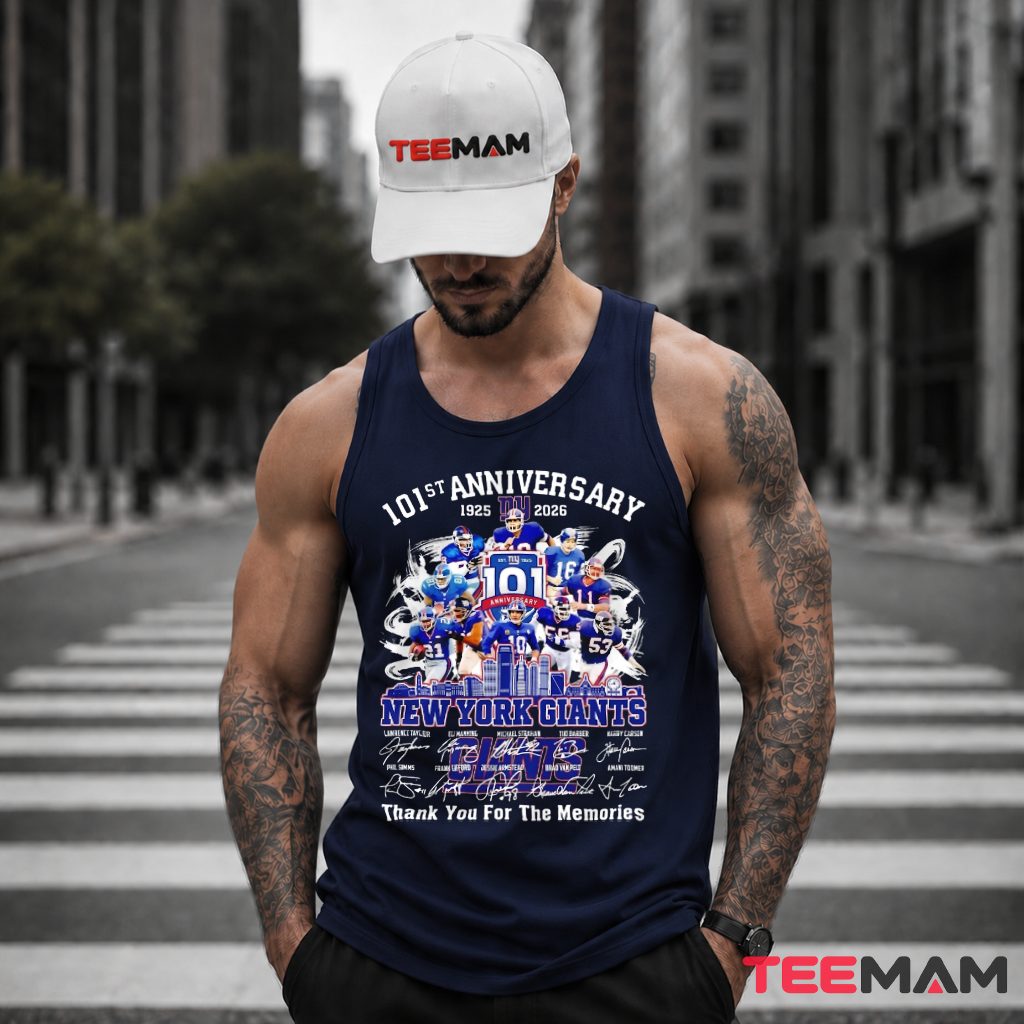 New York Giants 101st Anniversary Players Tank Top New York Giants 101st Anniversary Players Tank Top