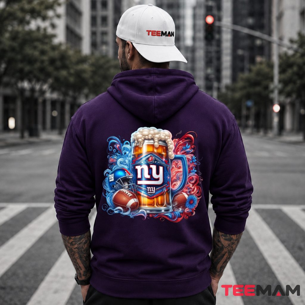 New York Giants Beer Mug Ornate Fan Hoodie New York Giants Beer Mug Ornate Fan Hoodie