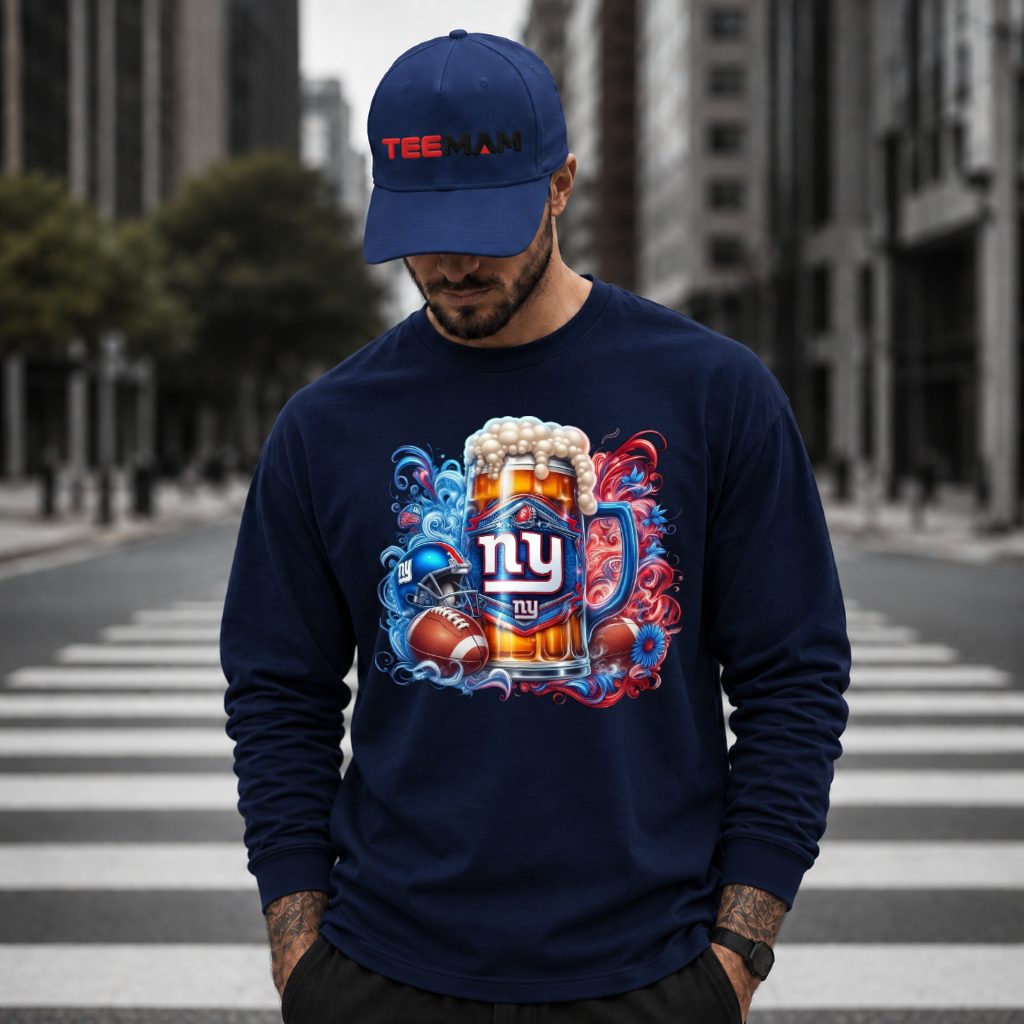 New York Giants Beer Mug Ornate Fan Long Sleeve New York Giants Beer Mug Ornate Fan Long Sleeve