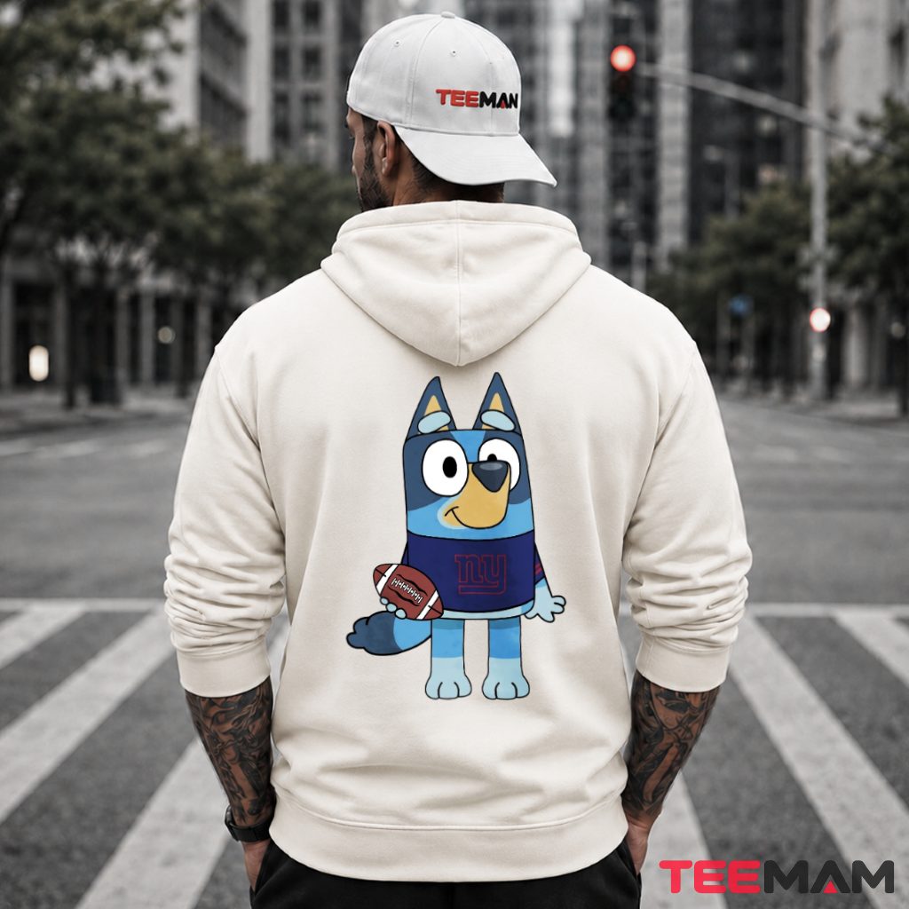 New York Giants Bluey Football Fan Hoodie New York Giants Bluey Football Fan Hoodie
