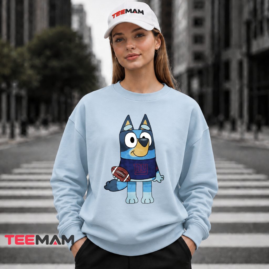 New York Giants Bluey Football Fan Long Sleeve New York Giants Bluey Football Fan Long Sleeve