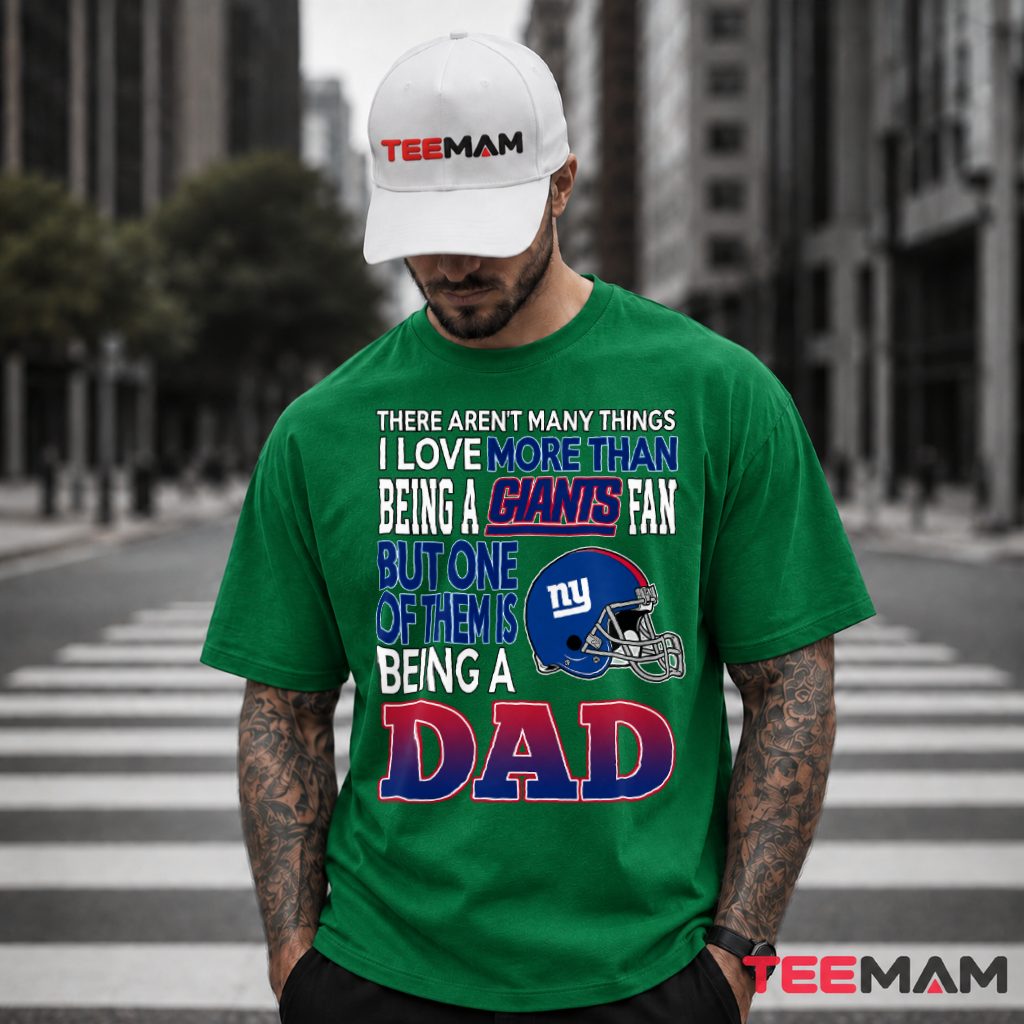 New York Giants Dad Football Fan Text T-Shirt