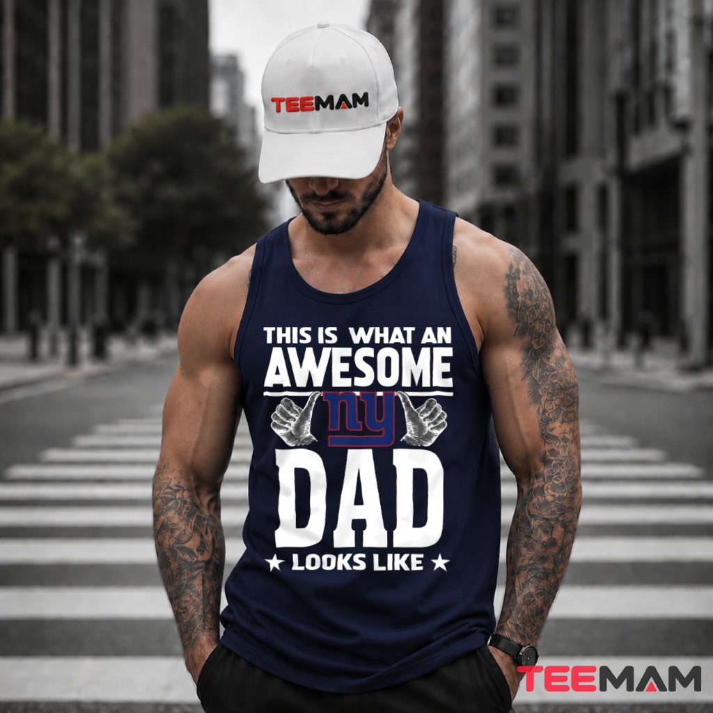 New York Giants Dad Thumbs Up Fan Tank Top New York Giants Dad Thumbs Up Fan Tank Top