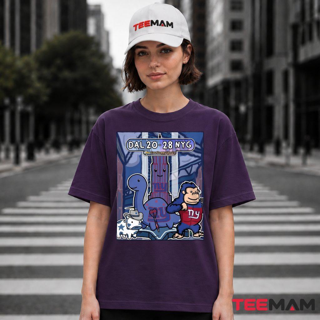 New York Giants Dinosaur Monkey Score T-Shirt