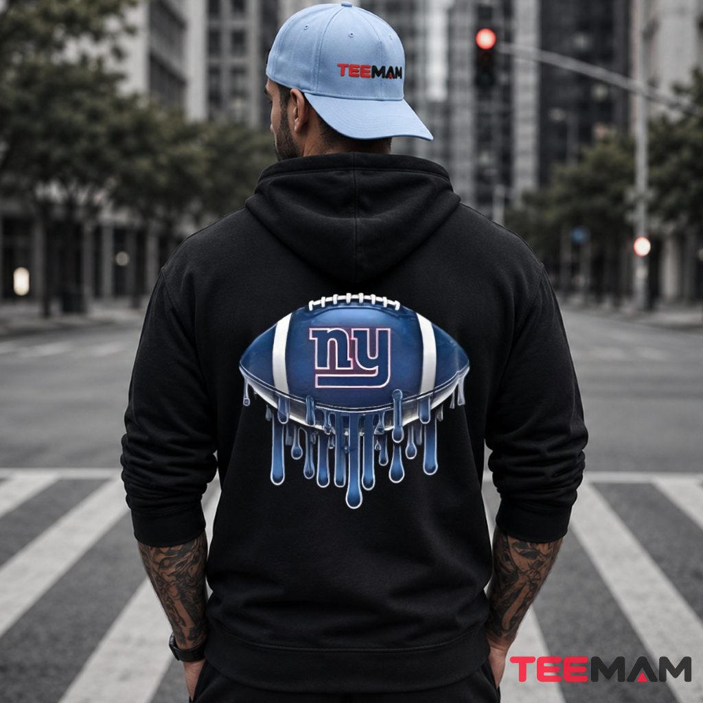 New York Giants Football Drip Sparkle Hoodie New York Giants Football Drip Sparkle Hoodie