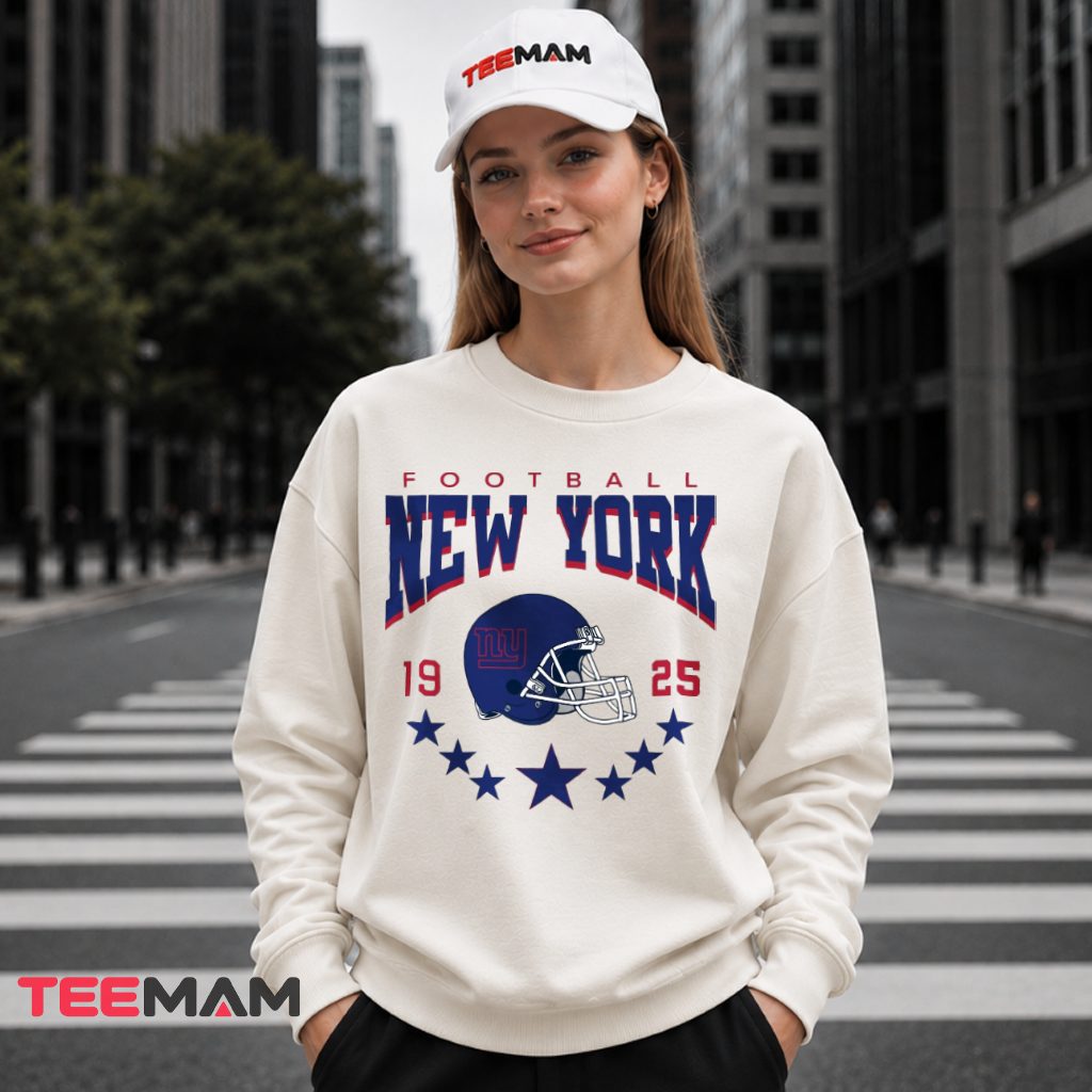 New York Giants Football Helmet Est 1925 Long Sleeve New York Giants Football Helmet Est 1925 Long Sleeve