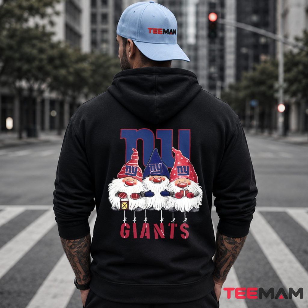 New York Giants Gnomes Christmas Trio Hoodie New York Giants Gnomes Christmas Trio Hoodie