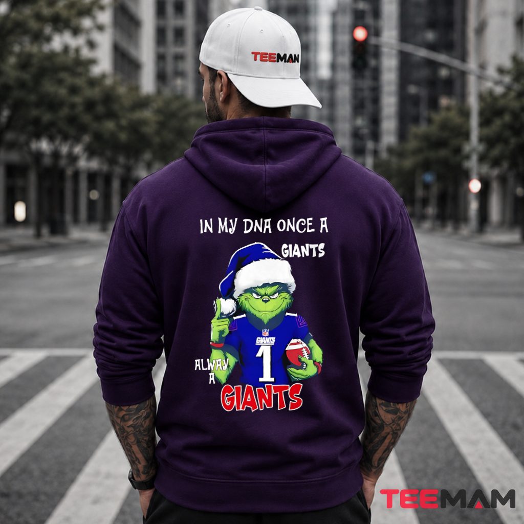 New York Giants Grinch In My Dna Hoodie New York Giants Grinch In My Dna Hoodie
