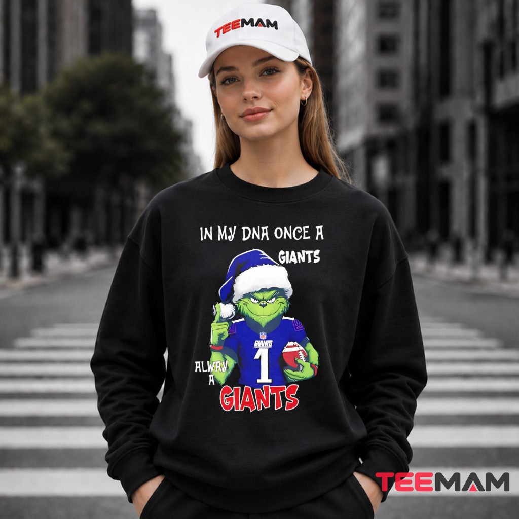 New York Giants Grinch In My Dna Long Sleeve New York Giants Grinch In My Dna Long Sleeve