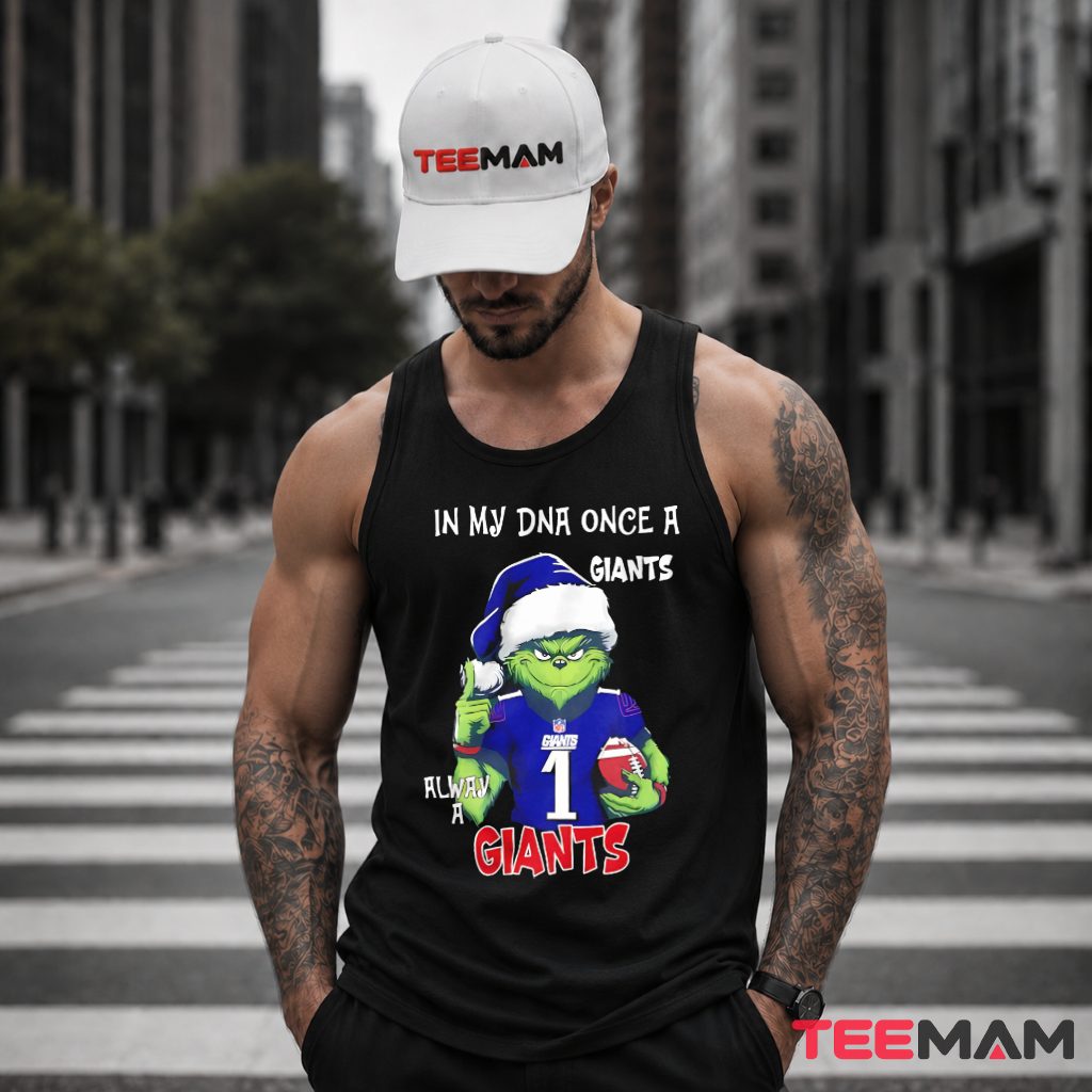 New York Giants Grinch In My Dna Tank Top New York Giants Grinch In My Dna Tank Top