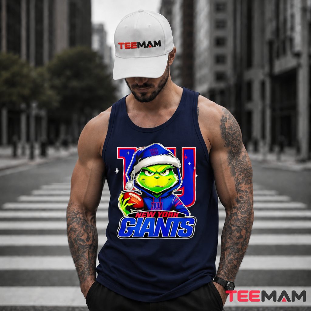 New York Giants Grinch Santa Ornament Tank Top New York Giants Grinch Santa Ornament Tank Top