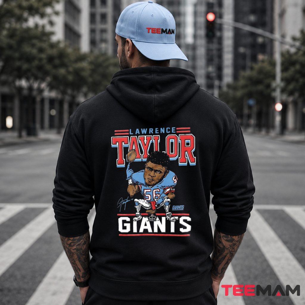 New York Giants Lawrence Taylor Caricature Hoodie New York Giants Lawrence Taylor Caricature Hoodie