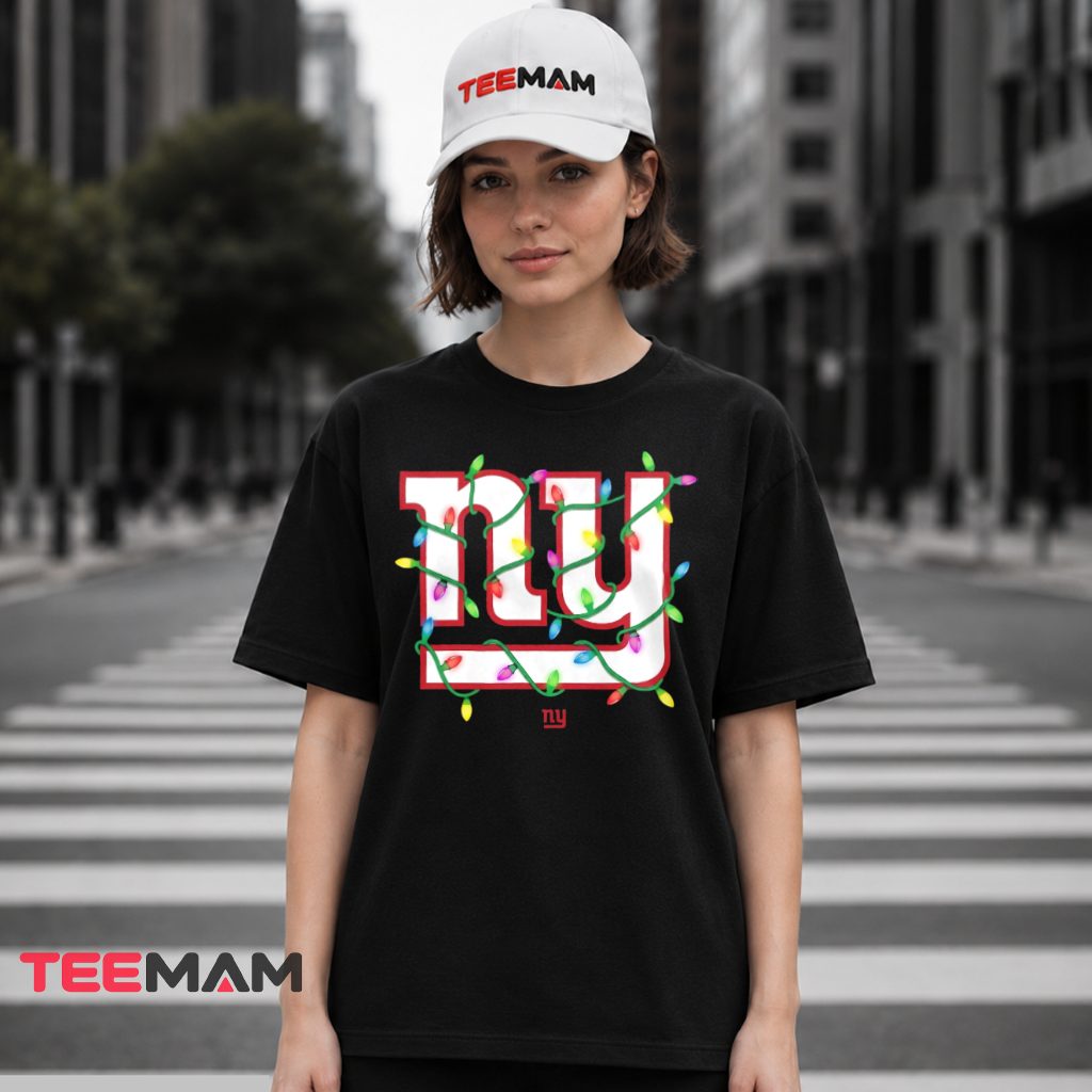 New York Giants Logo Christmas Lights T-Shirt
