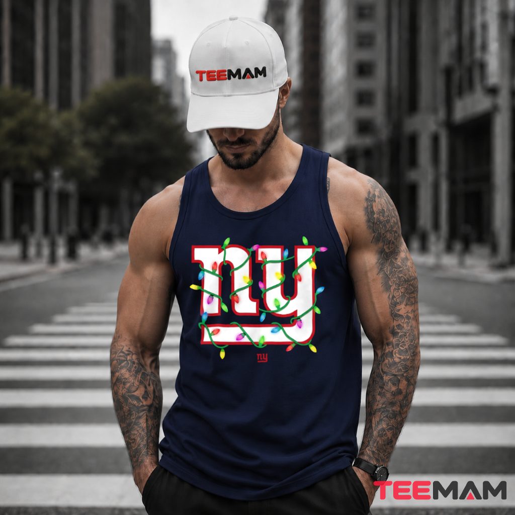 New York Giants Logo Christmas Lights Tank Top New York Giants Logo Christmas Lights Tank Top