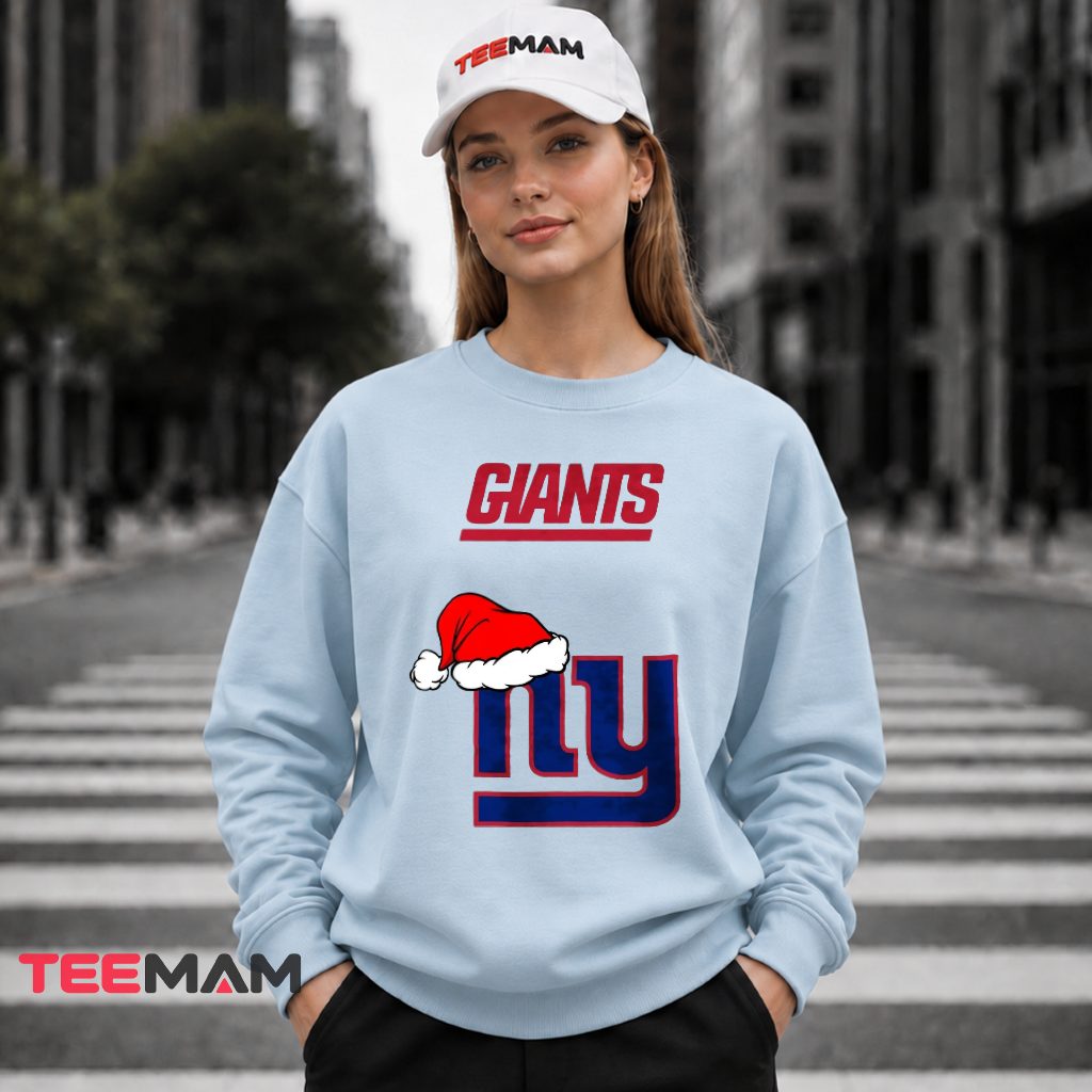 New York Giants Logo Santa Hat Long Sleeve New York Giants Logo Santa Hat Long Sleeve
