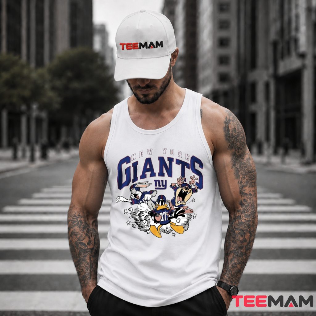 New York Giants Looney Tunes Brawl Tank Top New York Giants Looney Tunes Brawl Tank Top