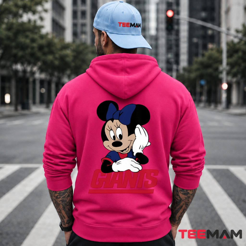 New York Giants Minnie Mouse Bow Hoodie New York Giants Minnie Mouse Bow Hoodie