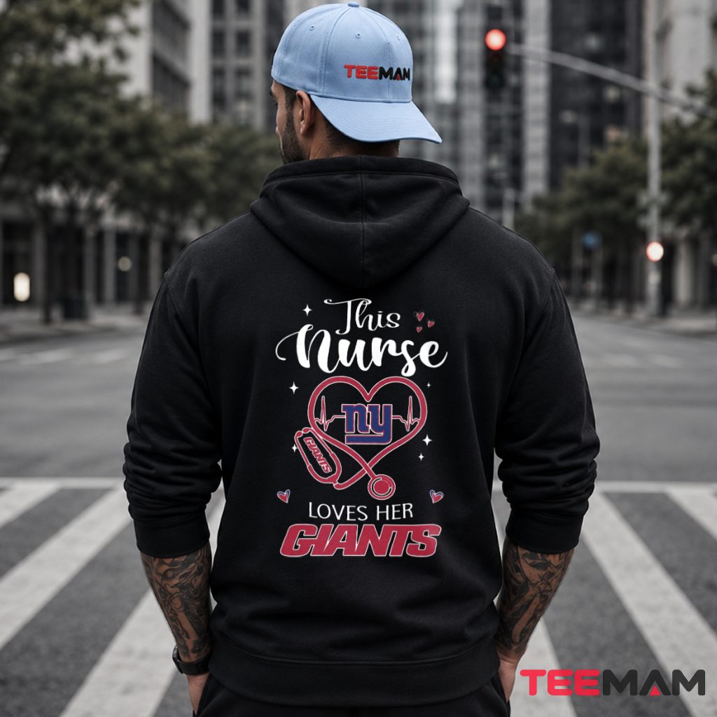 New York Giants Nurse Stethoscope Heart Hoodie New York Giants Nurse Stethoscope Heart Hoodie