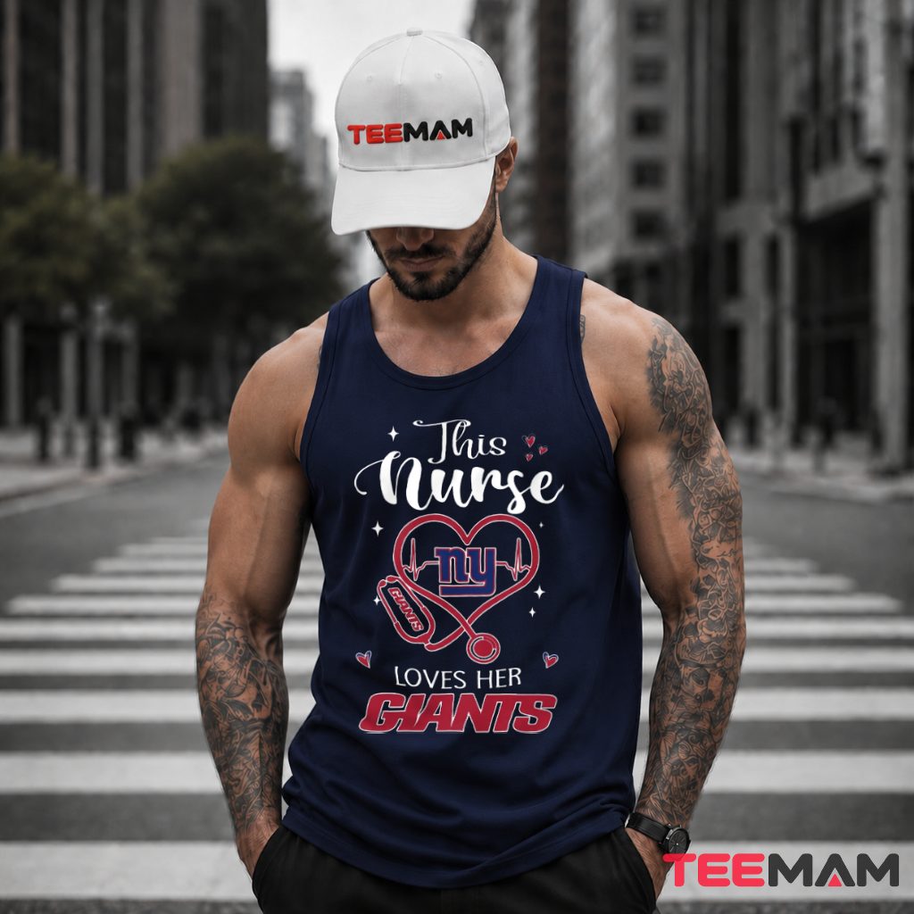 New York Giants Nurse Stethoscope Heart Tank Top New York Giants Nurse Stethoscope Heart Tank Top