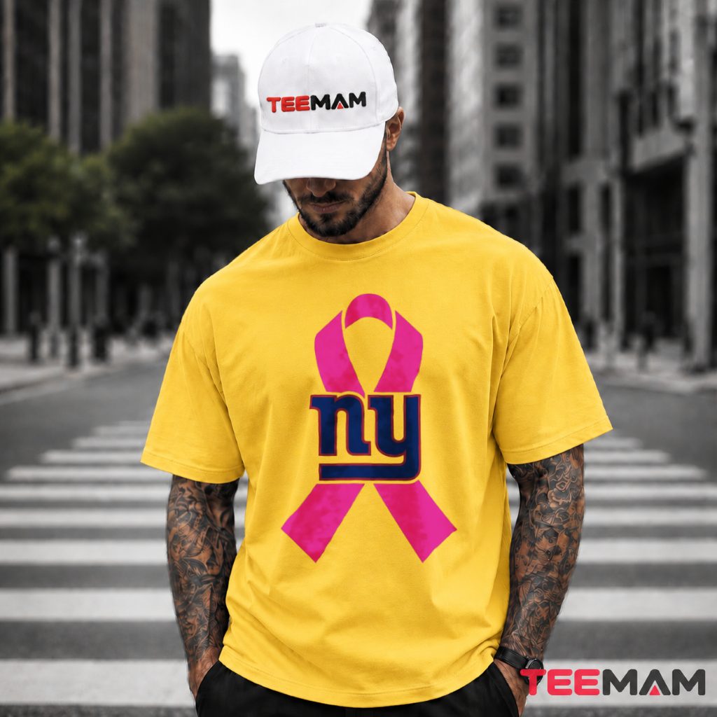 New York Giants Pink Ribbon Awareness T-Shirt