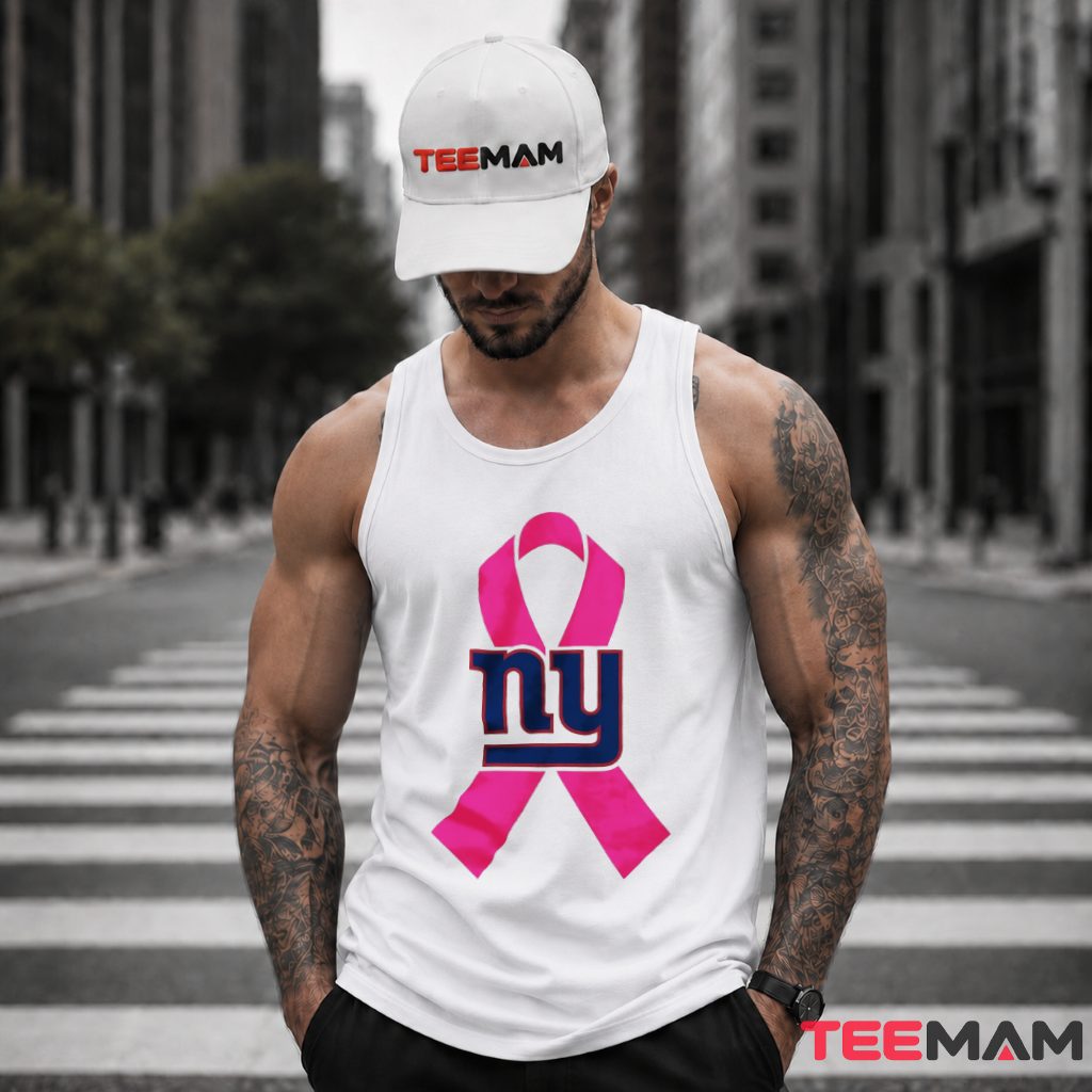 New York Giants Pink Ribbon Awareness Tank Top New York Giants Pink Ribbon Awareness Tank Top