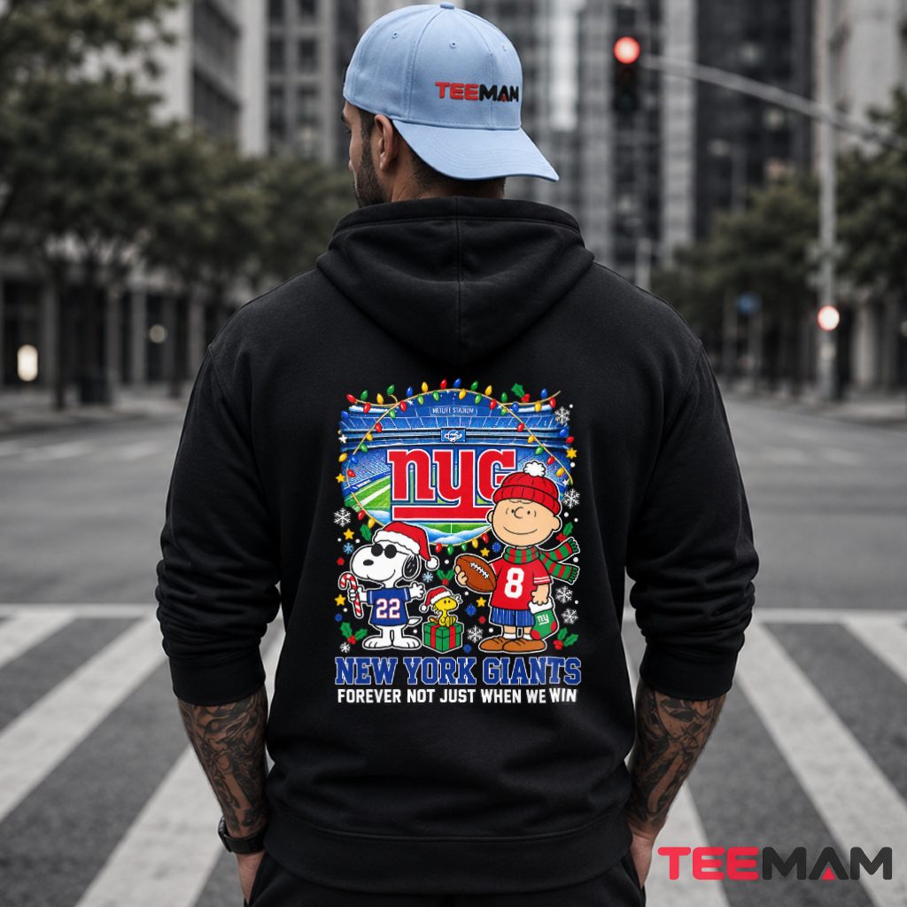 New York Giants Snoopy Charlie Brown Stadium Hoodie New York Giants Snoopy Charlie Brown Stadium Hoodie
