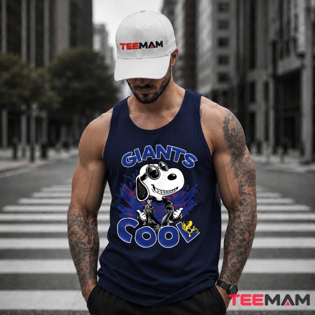 New York Giants Snoopy Cool Jacket Tank Top New York Giants Snoopy Cool Jacket Tank Top