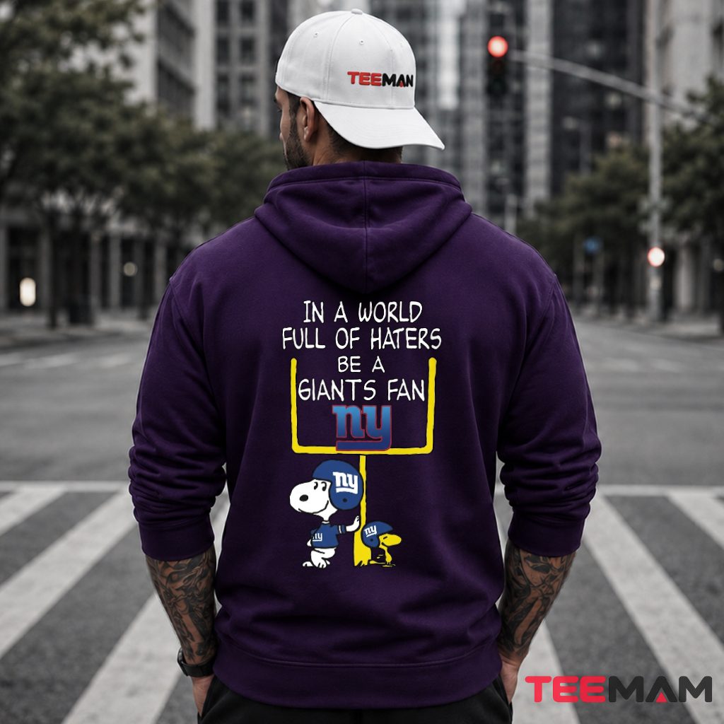 New York Giants Snoopy Goal Post Hoodie New York Giants Snoopy Goal Post Hoodie