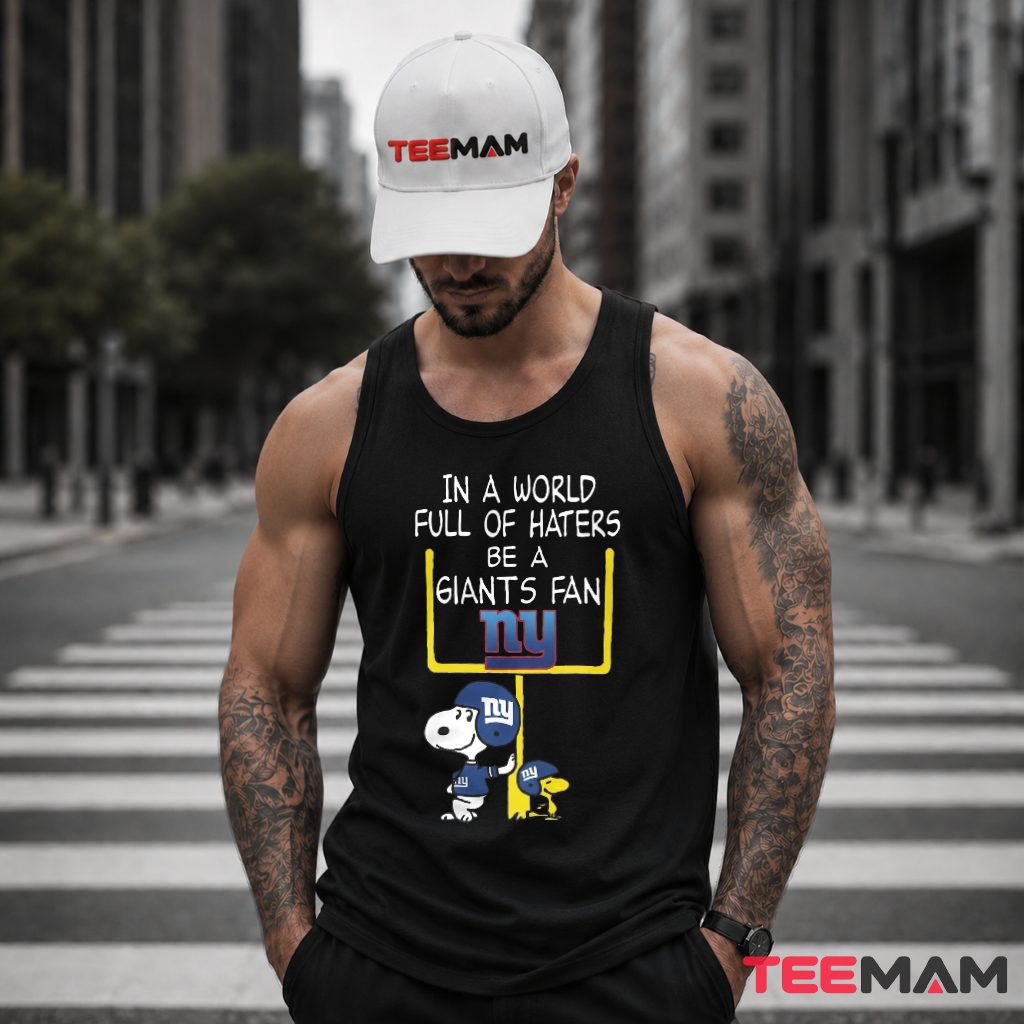 New York Giants Snoopy Goal Post Tank Top New York Giants Snoopy Goal Post Tank Top